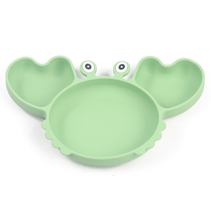 Silicone Split Cutlery Crab Plate For Infants