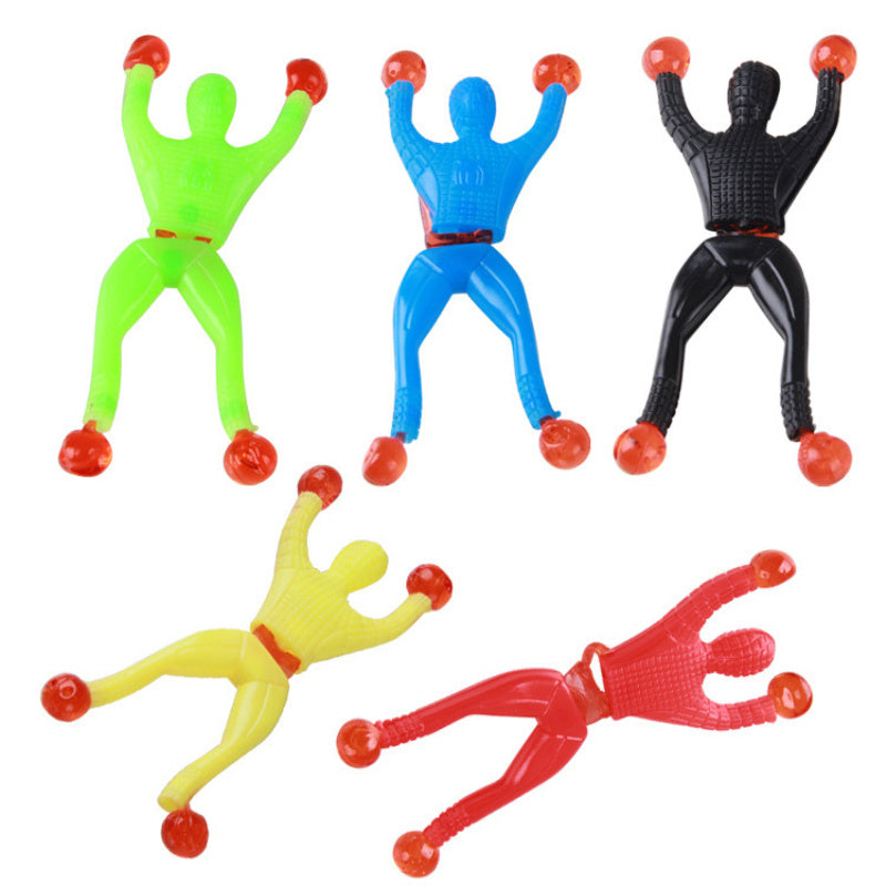 Small Sticky Man Climb On The Wall Children Toys Stick Man Bendy Toy Wall Climbing Man