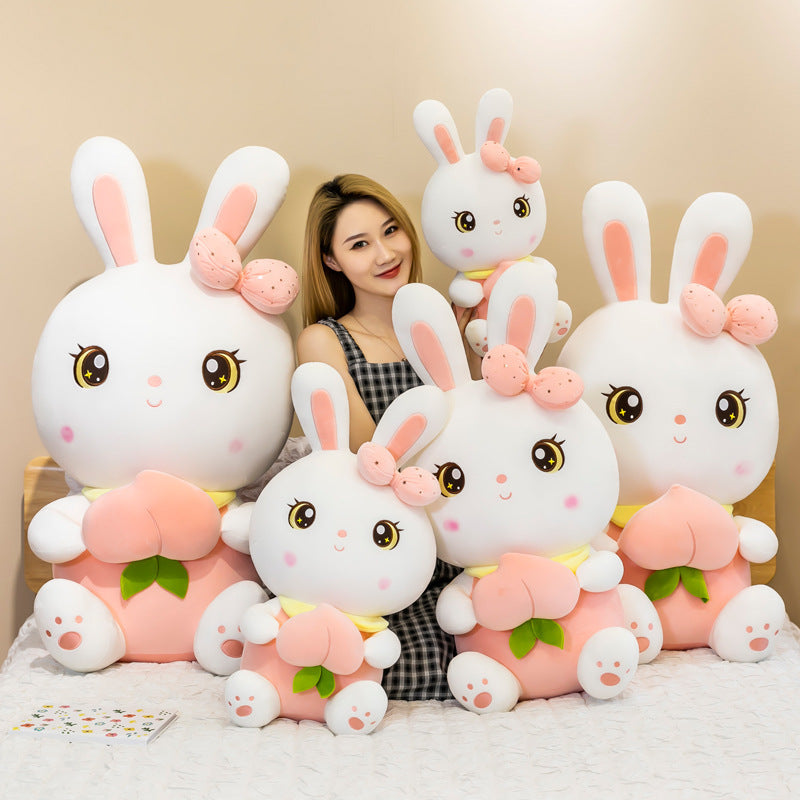 New Cute Fruit Bunny Doll Plush Toy Peach Rabbit Rag Doll Big Doll Girl Gift