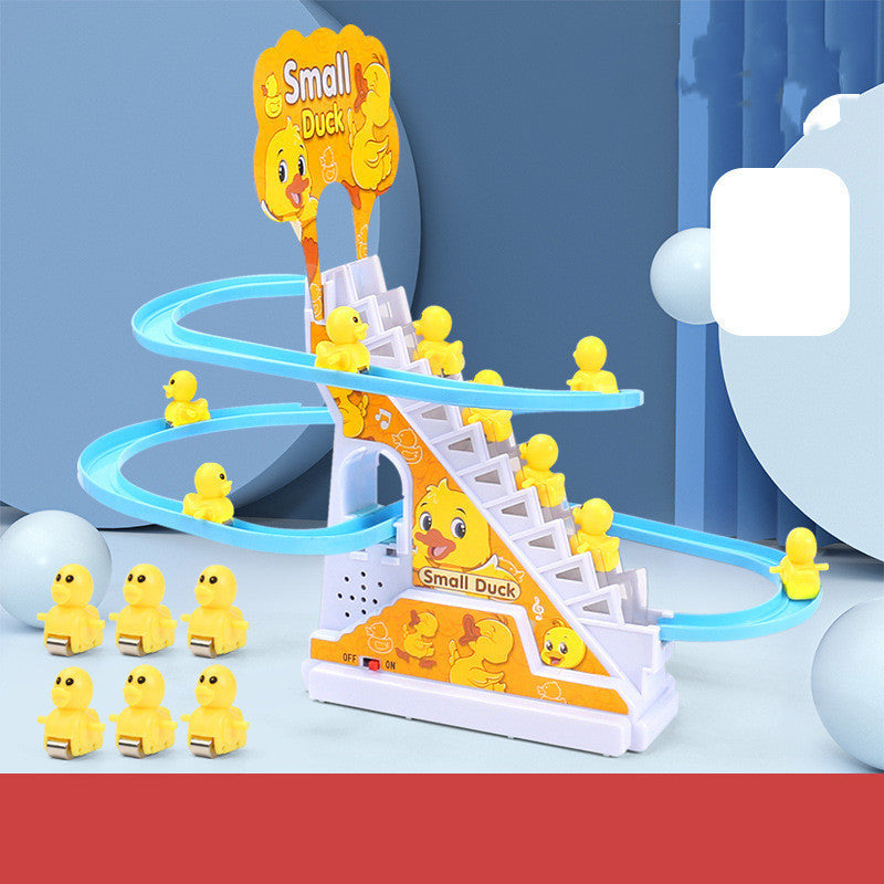 Little Duck Climbing Stairs Toy Little Penguin Automatic Ladder Light