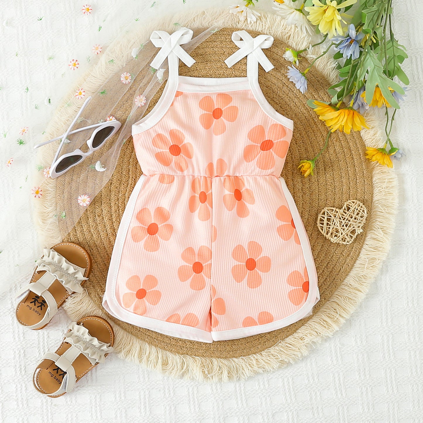 Summer New Girls' Jumpsuit Printed Sling