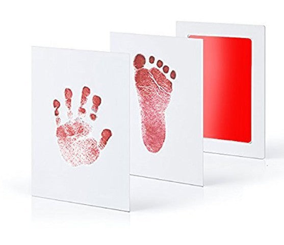 Baby hands and feet with oil