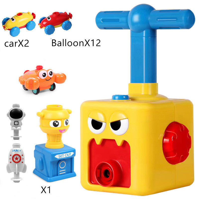 Power Balloon Launch Tower Toy Puzzle Education Inertia Air Power Balloon Car Science Experimen Toy For Children Gift