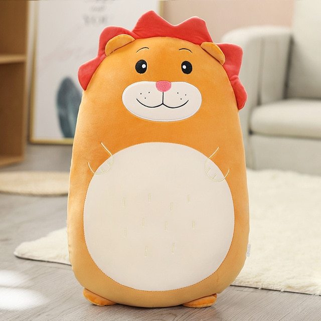 Cartoon cute animal dinosaur pig husky plush pillow cushion