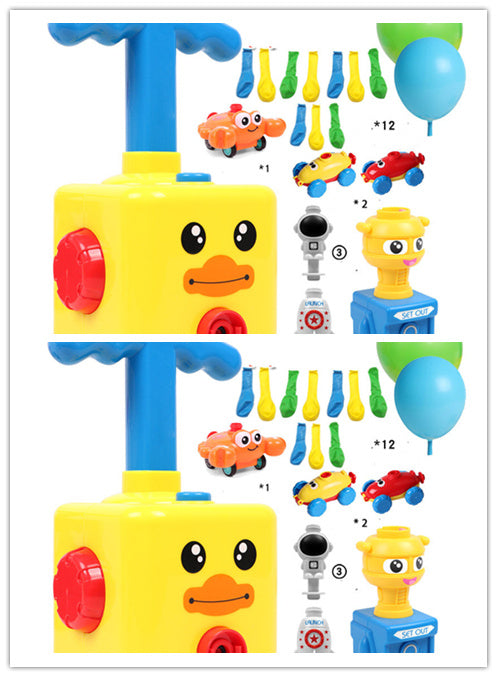 Power Balloon Launch Tower Toy Puzzle Education Inertia Air Power Balloon Car Science Experimen Toy For Children Gift