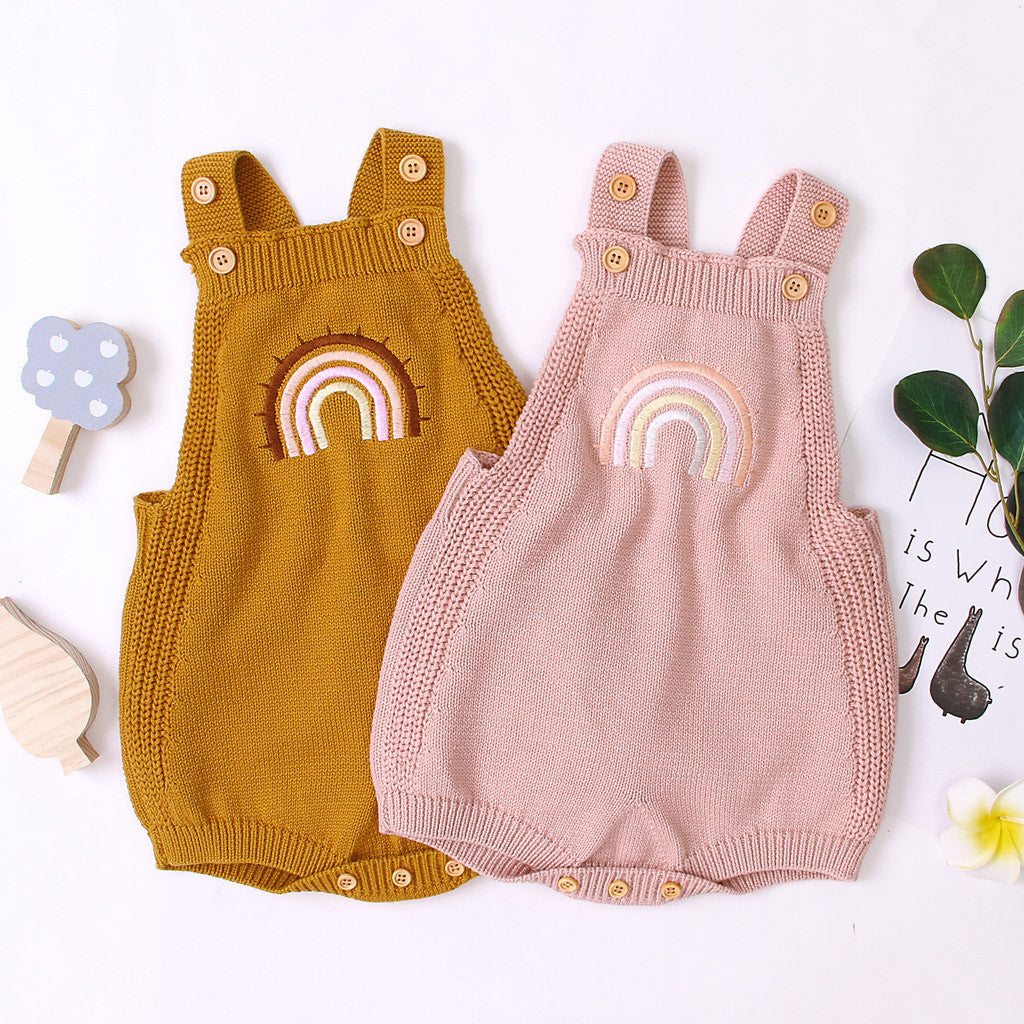 Knitted jumpsuit triangle halter