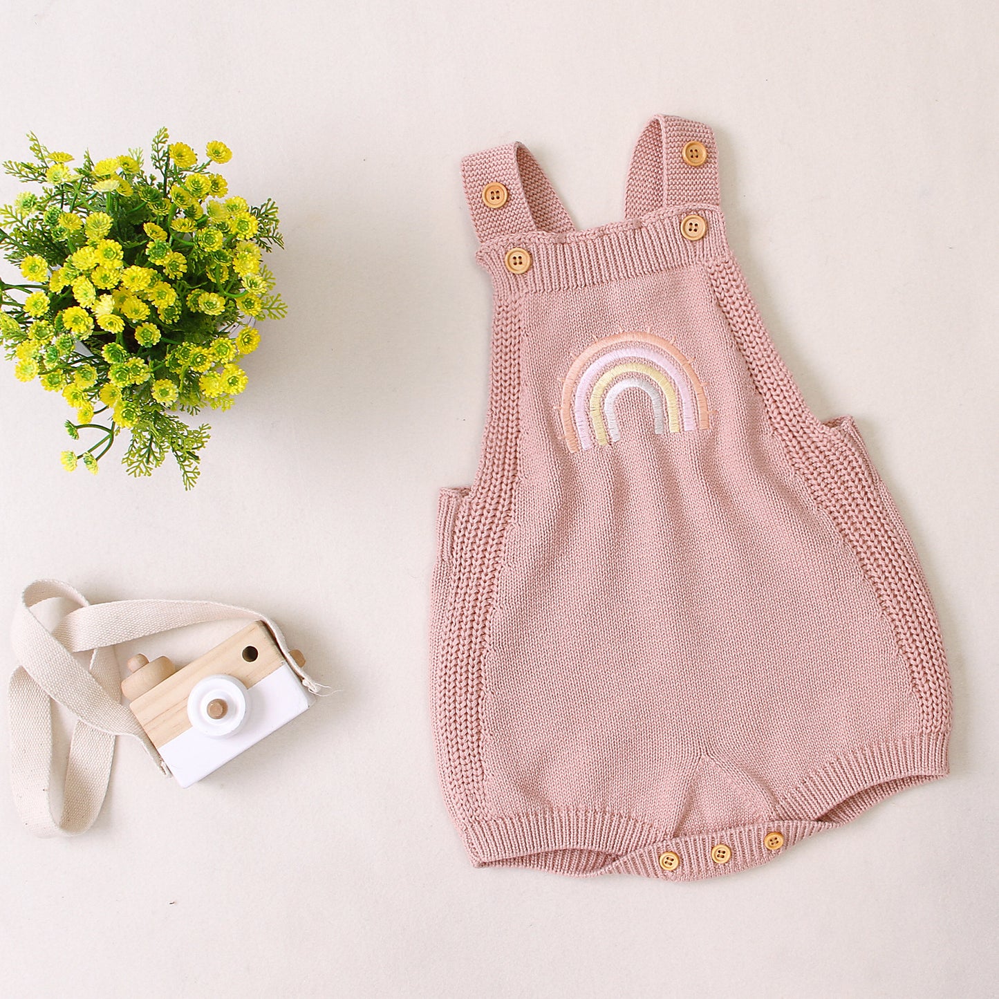 Knitted jumpsuit triangle halter