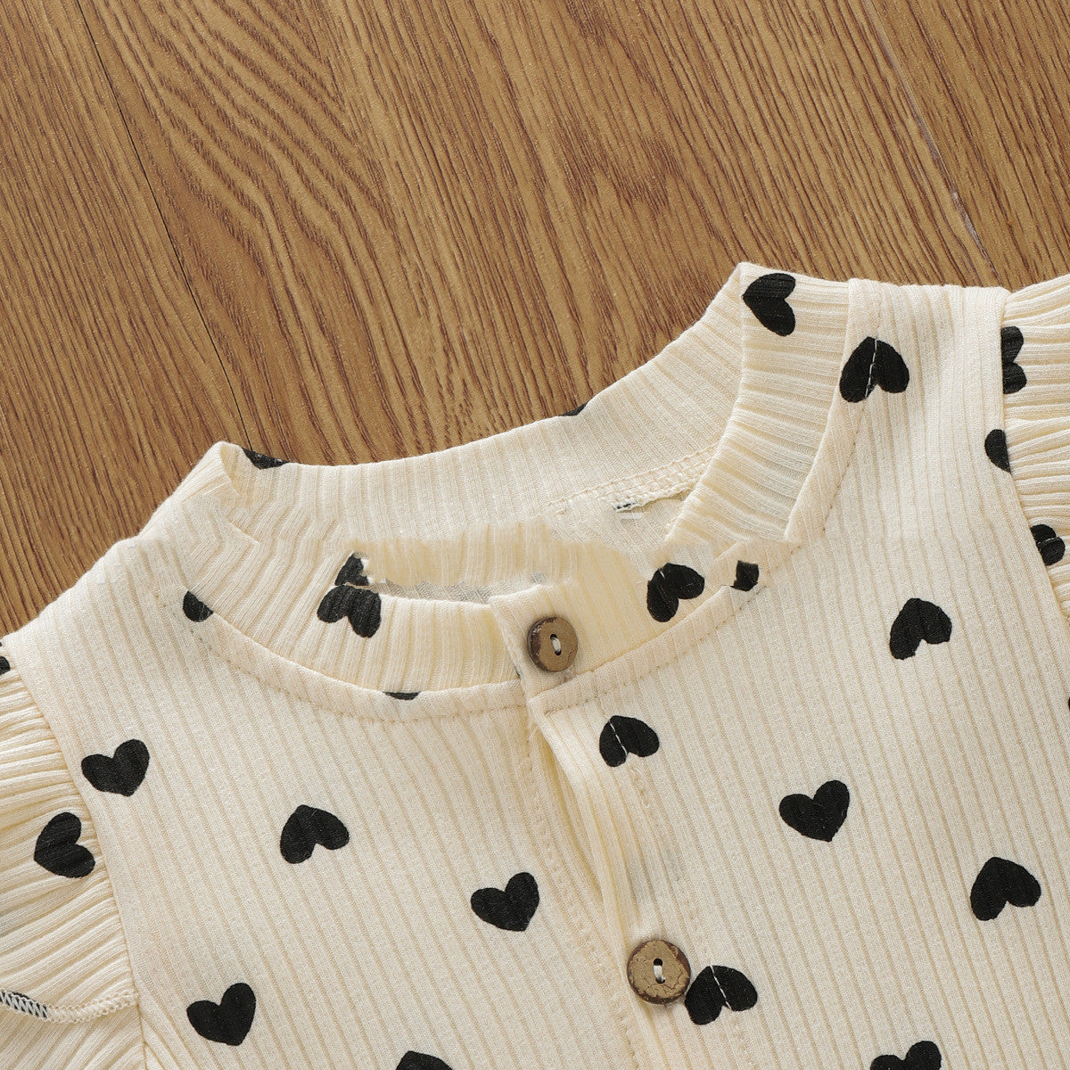 Printed Love Valentine's Day Long Climbing Jumpsuit with Head Knot