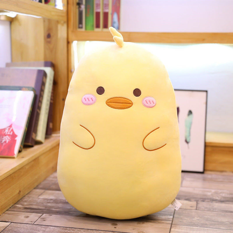 Net Red Cute Cartoon Plush Toy Lazy Sleeping Round Pillow New Creative Girl Heart Pillow