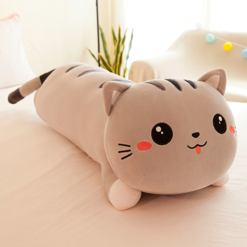 Foreign Trade Export Plush Toy Online Store Lying Down Happy Cat Pillow