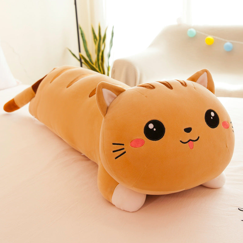 Foreign Trade Export Plush Toy Online Store Lying Down Happy Cat Pillow
