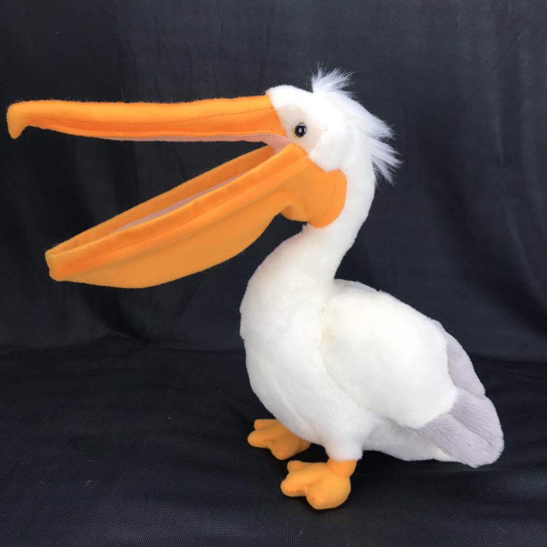 Simulation Long-Beaked Personality Bird Plush Doll Dipping Fish Pelican Plush Toy