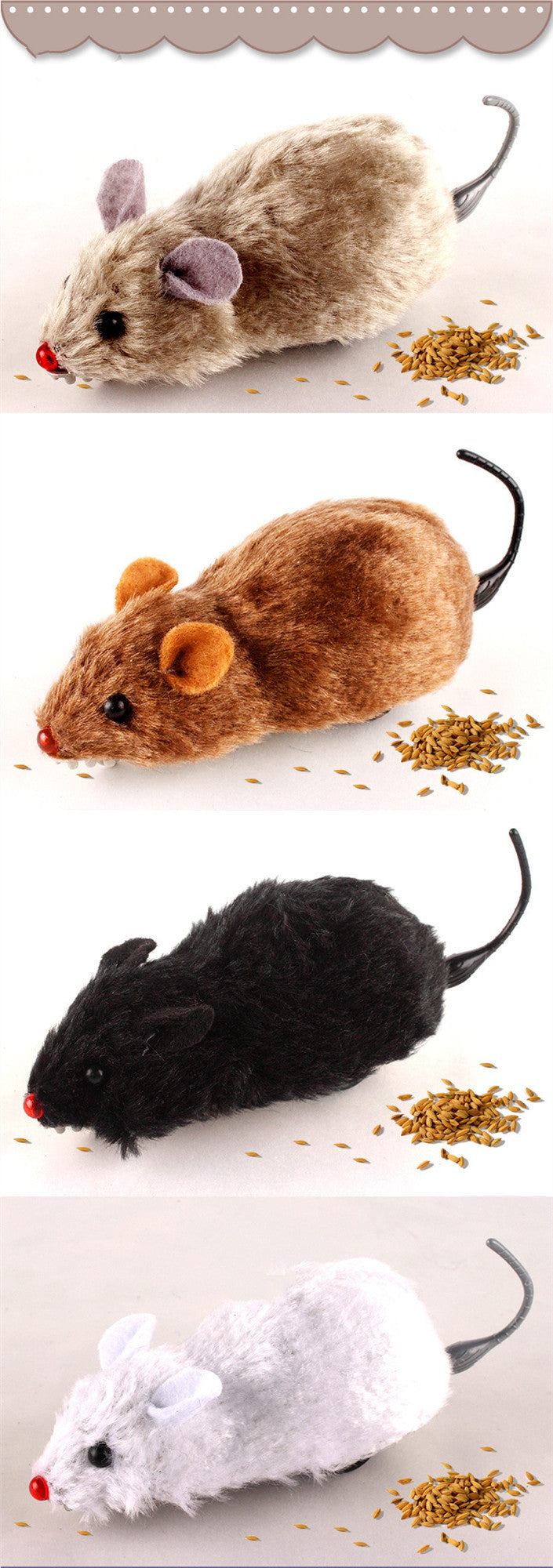 Clockwork Spring Power Plush Mouse