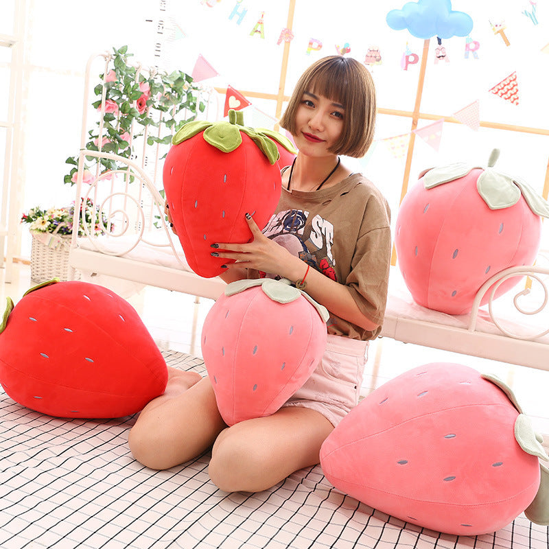 Factory Wholesale New Creative Fruit-Like Strawberry Pillow Large Soft Plush Toy Birthday Gift