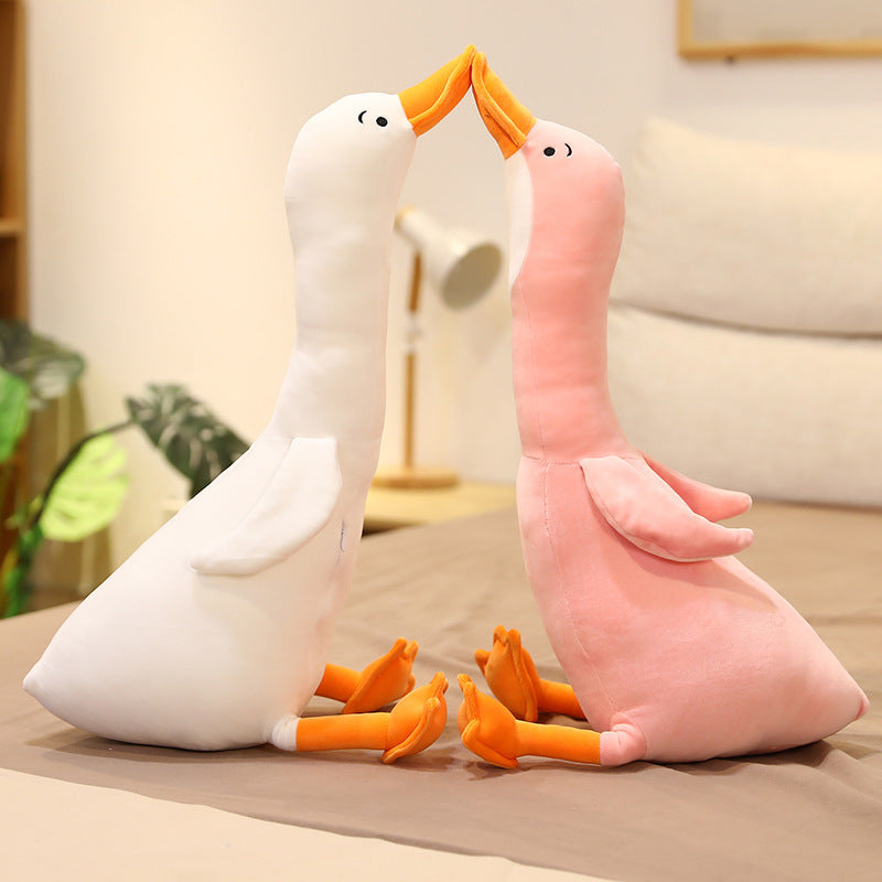 Cross-Border Hot Sale Big White Goose Doll Plush Toy Bed Sleeping Pillow Cushion Girl Child Doll Doll