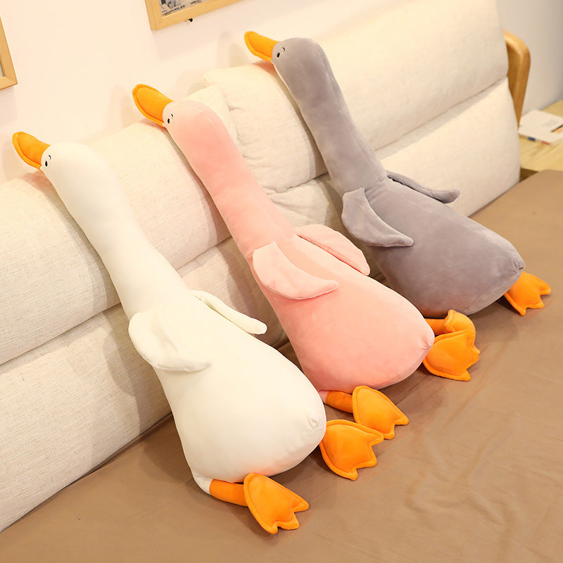 Cross-Border Hot Sale Big White Goose Doll Plush Toy Bed Sleeping Pillow Cushion Girl Child Doll Doll