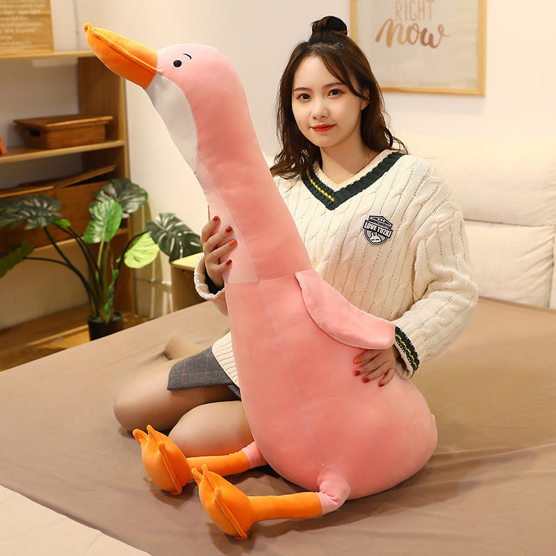Cross-Border Hot Sale Big White Goose Doll Plush Toy Bed Sleeping Pillow Cushion Girl Child Doll Doll