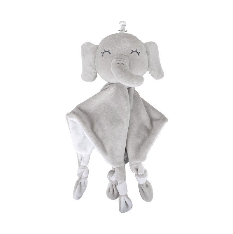 Cartoon Soft Soothing Towel Baby Animal Handkerchief With Ringing Paper