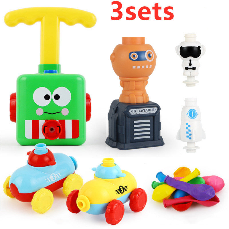 Power Balloon Launch Tower Toy Puzzle Education Inertia Air Power Balloon Car Science Experimen Toy For Children Gift