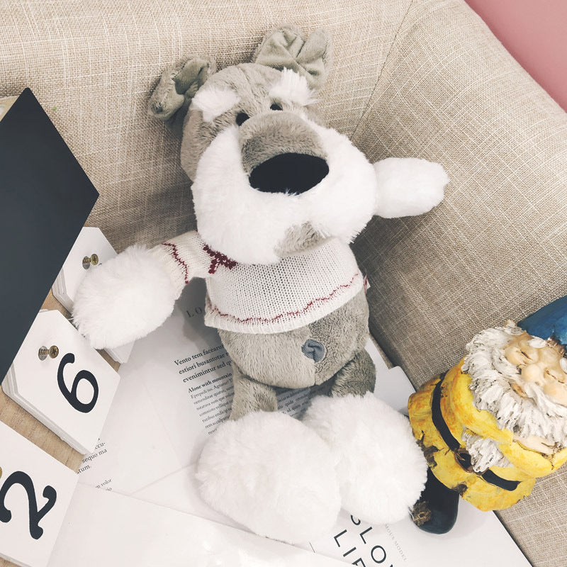 Schnauzer doll cute ins plush toy puppy husky doll