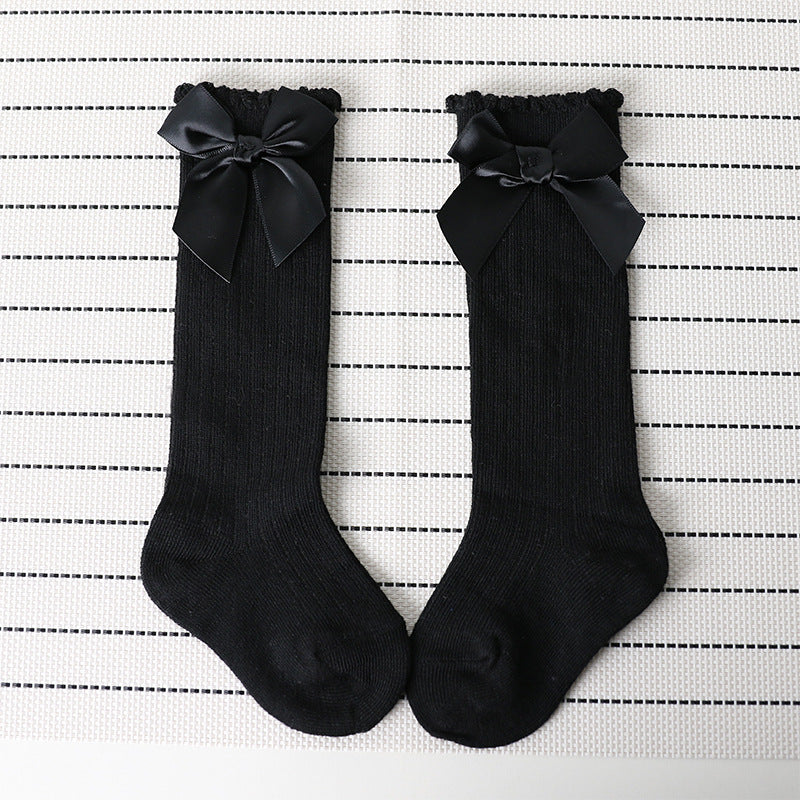 Bow lace vertical stockings