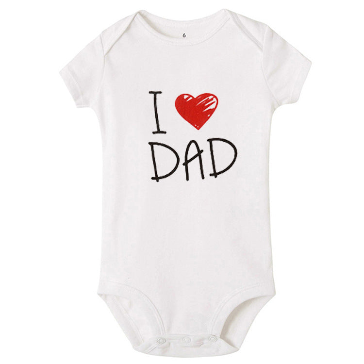 I Love Dad English Letter Jumpsuit Baby Romper