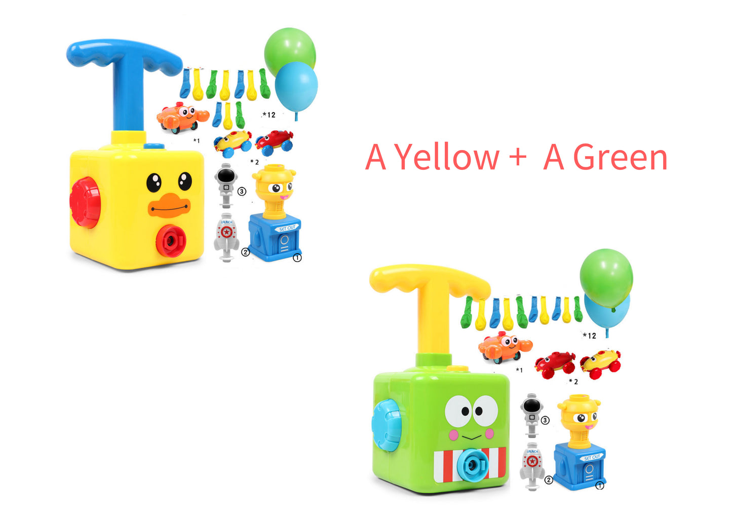 Power Balloon Launch Tower Toy Puzzle Education Inertia Air Power Balloon Car Science Experimen Toy For Children Gift