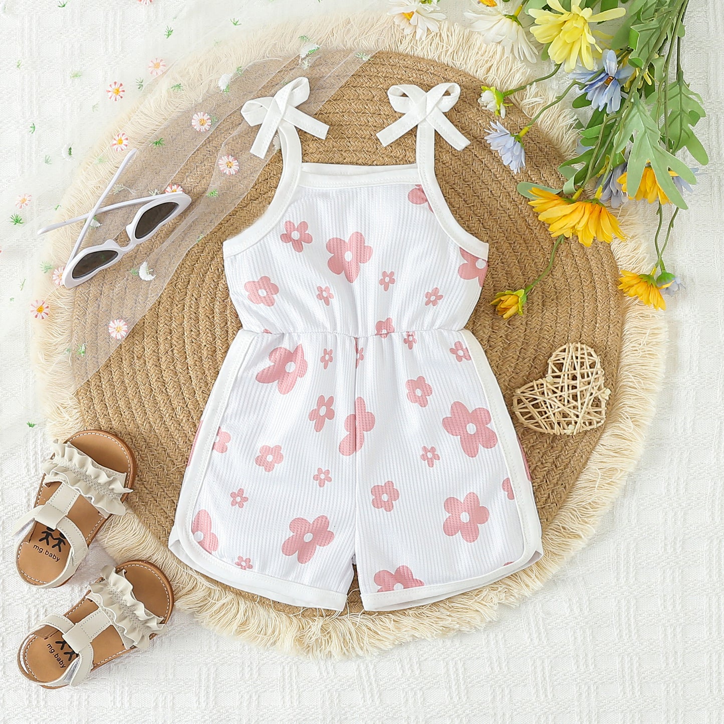 Summer New Girls' Jumpsuit Printed Sling