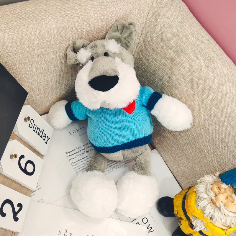 Schnauzer doll cute ins plush toy puppy husky doll