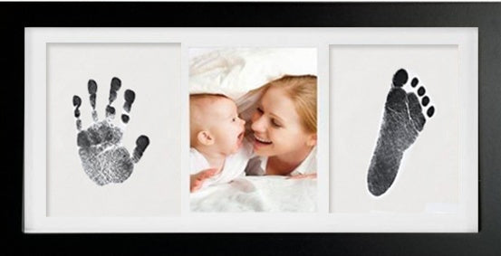 Baby hands and feet with oil