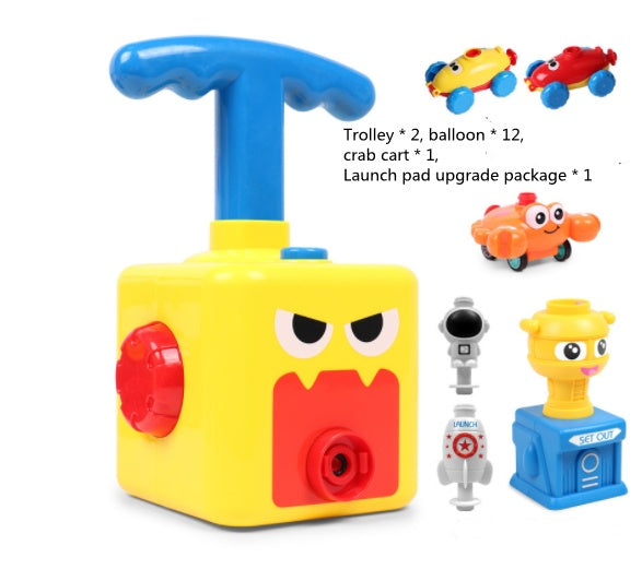 Power Balloon Launch Tower Toy Puzzle Education Inertia Air Power Balloon Car Science Experimen Toy For Children Gift