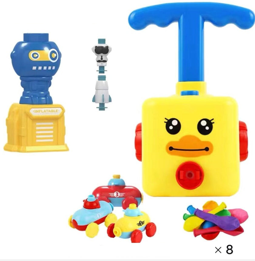 Power Balloon Launch Tower Toy Puzzle Education Inertia Air Power Balloon Car Science Experimen Toy For Children Gift