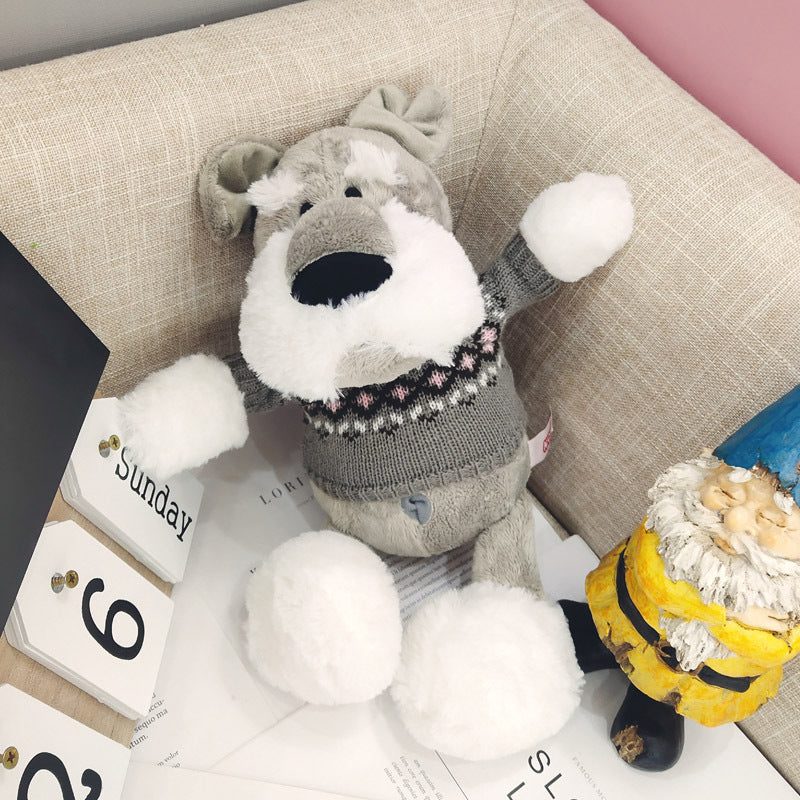Schnauzer doll cute ins plush toy puppy husky doll