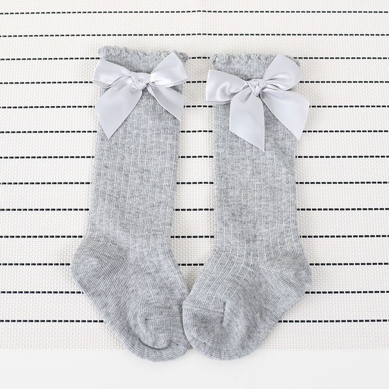 Bow lace vertical stockings