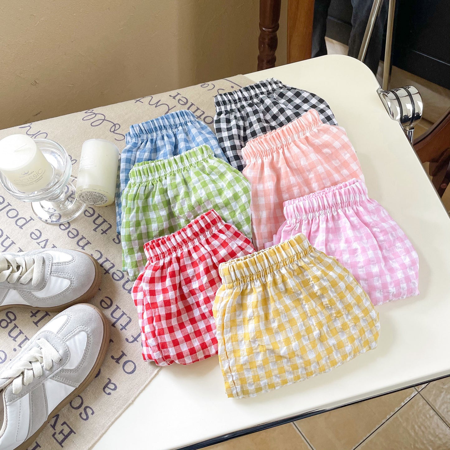 Fashion Personality Girls' Shorts Versatile Lattice