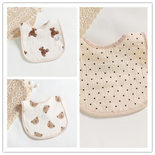 Cotton Gauze U-shaped Bib Baby Saliva Towel