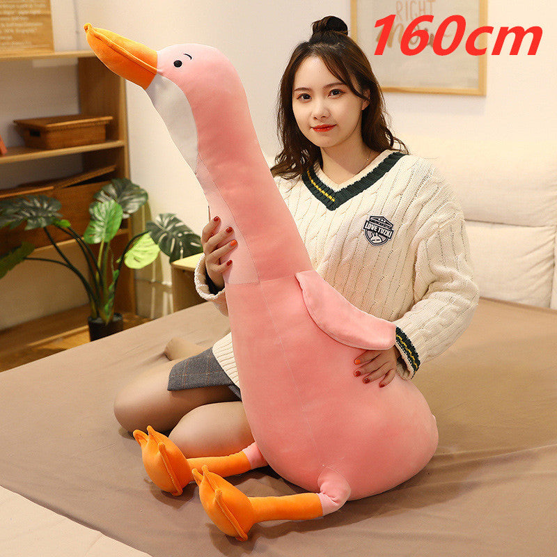 Cross-Border Hot Sale Big White Goose Doll Plush Toy Bed Sleeping Pillow Cushion Girl Child Doll Doll