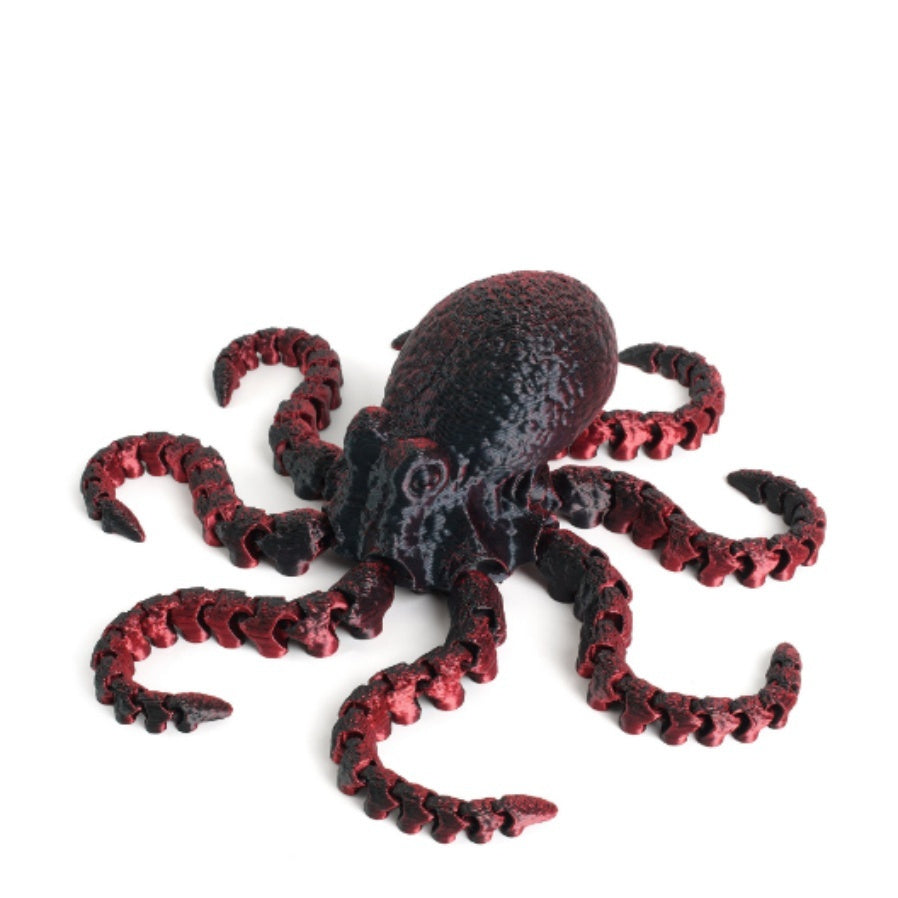 Cute Movable Joint Print Octopus Toy