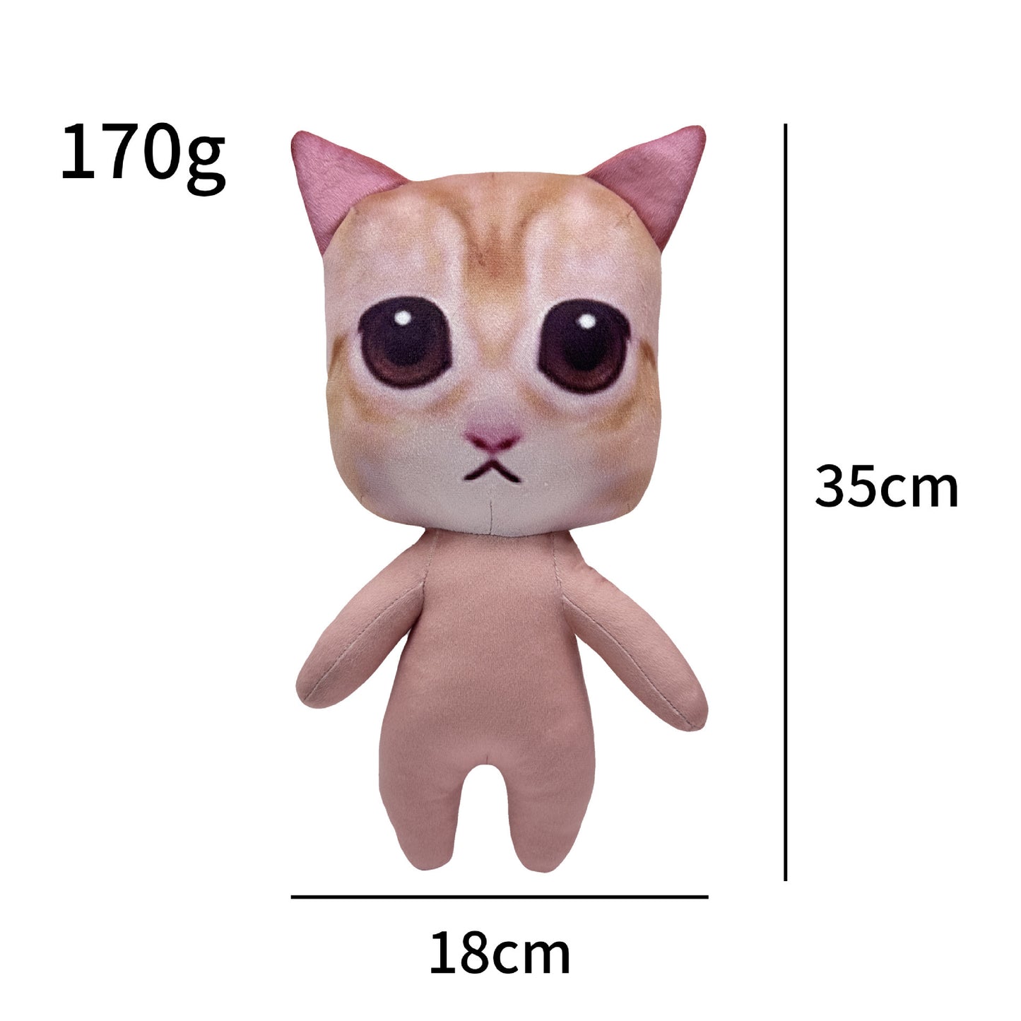 Simulation Internet Celebrity Paper Cat Plush Puppet And Doll