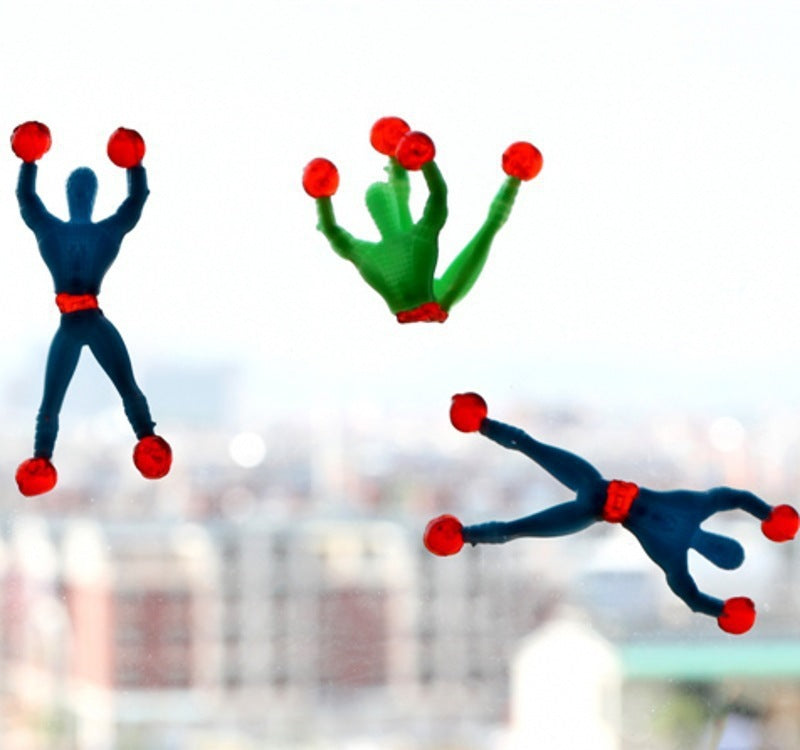 Small Sticky Man Climb On The Wall Children Toys Stick Man Bendy Toy Wall Climbing Man