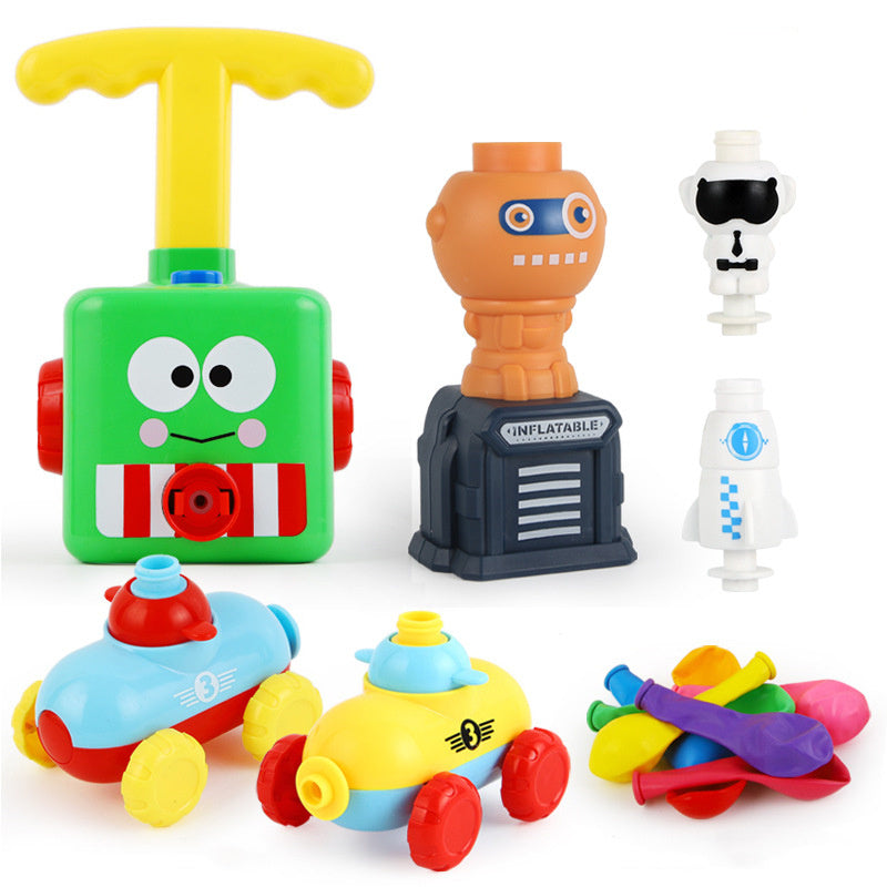 Power Balloon Launch Tower Toy Puzzle Education Inertia Air Power Balloon Car Science Experimen Toy For Children Gift