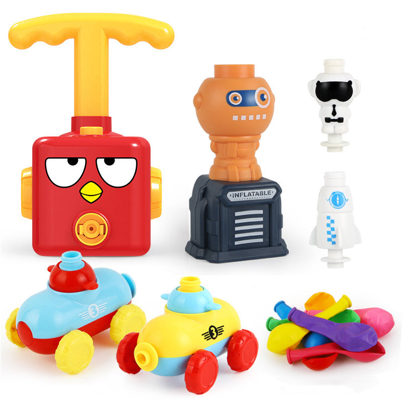 Power Balloon Launch Tower Toy Puzzle Education Inertia Air Power Balloon Car Science Experimen Toy For Children Gift