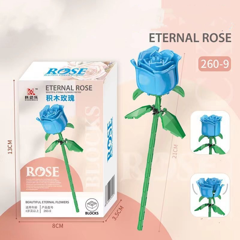 Valentine's Day Rose Puzzle Assembled Building Block Toys