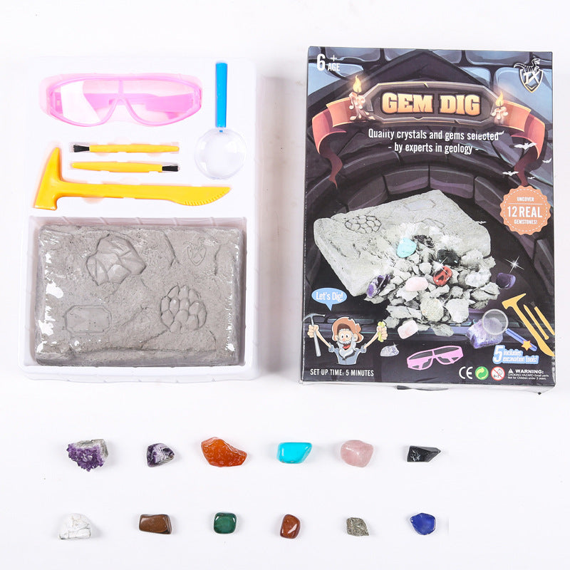 Gem Dig Kit Dig Up 17 Gems STEM Science & Educational Toys Make Great Kids Activities