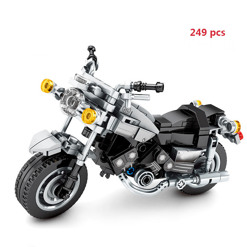 Cross-country Motorcycle Building Block Puzzle Toy