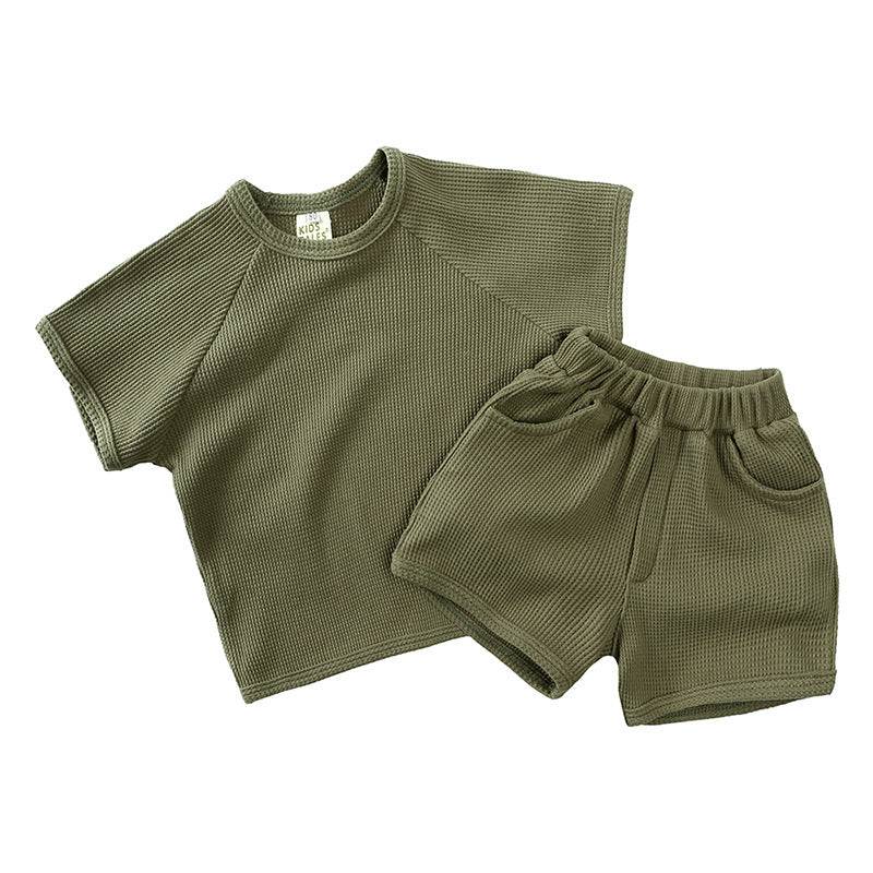 South Korea Children's Short-sleeved Shorts Suit