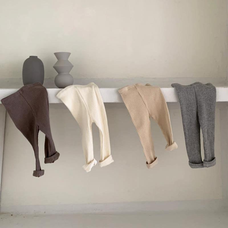 Baby Cotton Pit Strip Stretch Leggings Go Out And Leisure All-match
