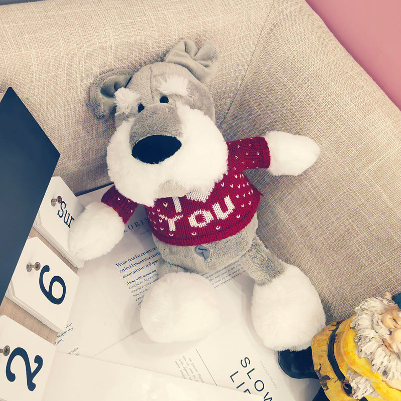Schnauzer doll cute ins plush toy puppy husky doll
