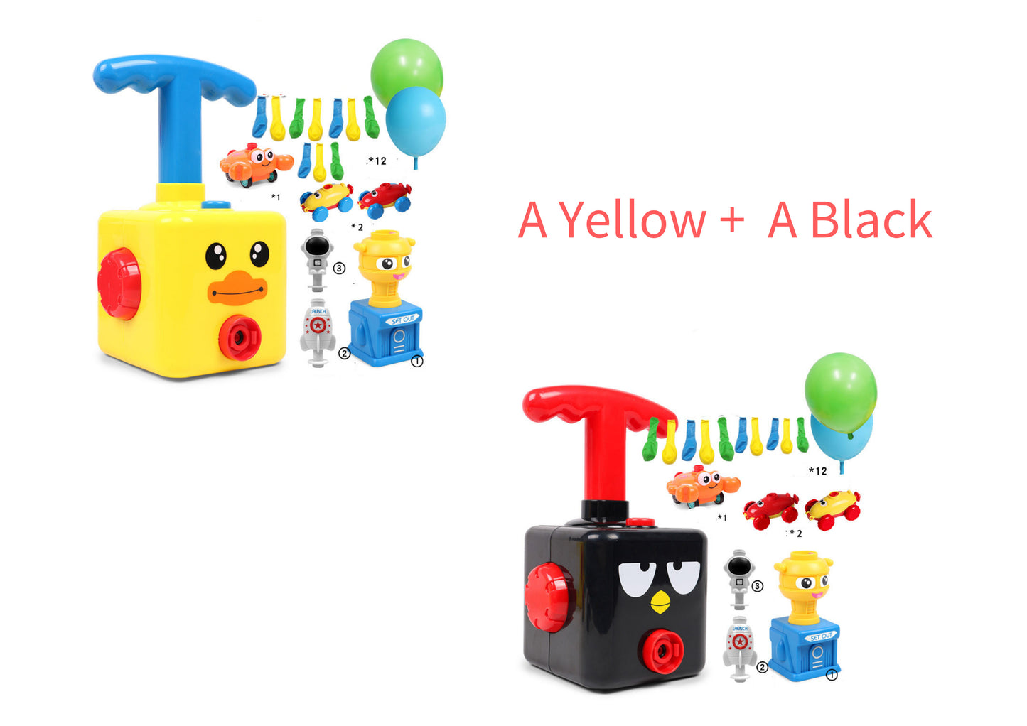 Power Balloon Launch Tower Toy Puzzle Education Inertia Air Power Balloon Car Science Experimen Toy For Children Gift