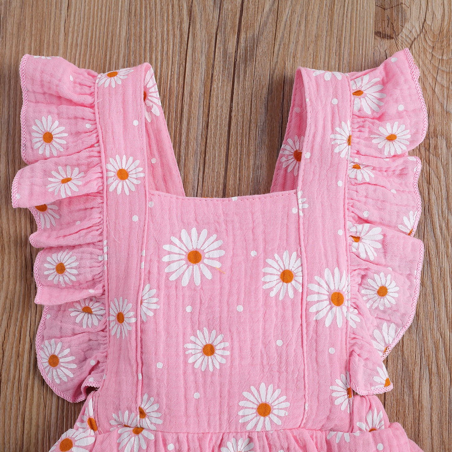 Strap Four-color Chrysanthemum One-piece Romper Dress Triangle Romper Headband